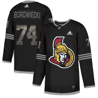 Adidas Ottawa Senators #74 Mark Borowiecki Black Authentic Classic Stitched NHL Jersey